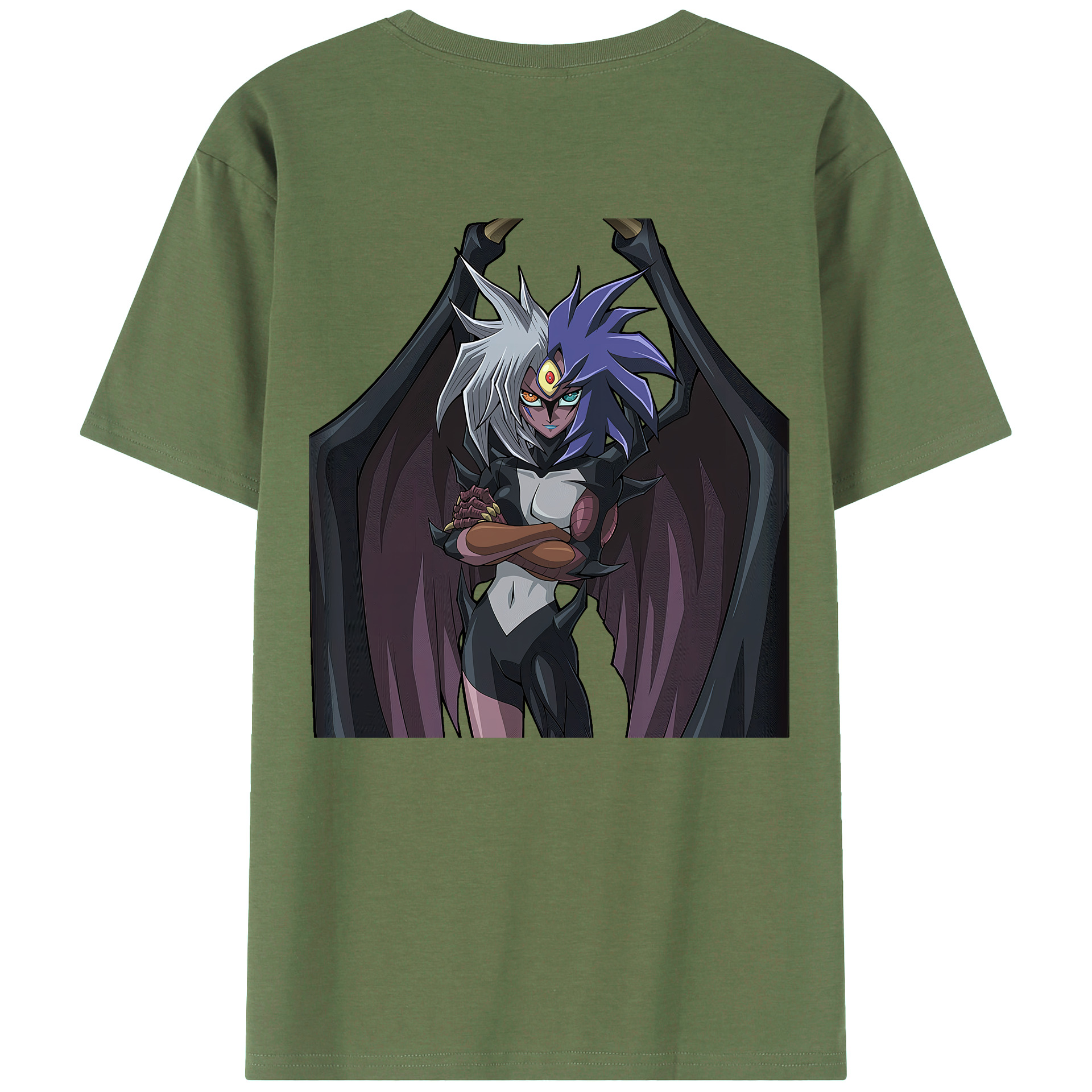 （画像用） 遊☆戯☆王 Yu-Gi-Oh! 綿100％ メンズ半袖Tシャツ（バックプリント） 通気性